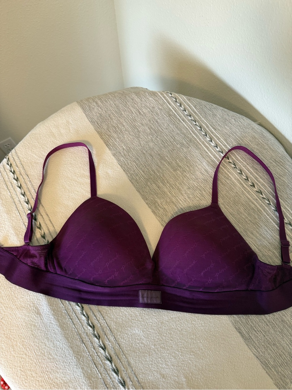 PINK Victoria's Secret Wear Everywhere Wireless Push-up Bra, Plum